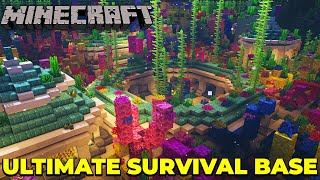 Minecraft 115 Ultimate Survival Base  Underwater Base TIMELAPSE [upl. by Nelubez]