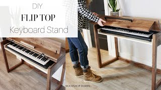 How to Build a FLIP TOP Keyboard Stand with Pull Out Tray [upl. by Hgielram]