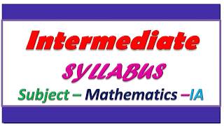 Intermediate 1st year maths 1A syllabus  Intermediate maths 1A chapter names [upl. by Arul969]