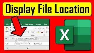 How to Display The File Path of Your Excel File [upl. by Aielam]