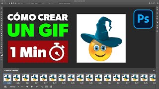 Cómo crear un GIF con Photoshop ¡EN 1 MINUTO [upl. by Rendrag]