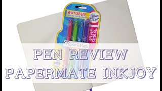 Pen Review  Paper Mate InkJoy Gel Pens [upl. by Artkele]