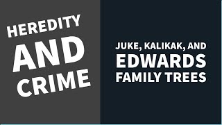 Heredity and Crime Family Studies  Juke Kalikak and Edwards [upl. by Klarrisa508]