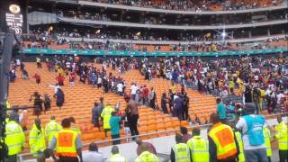 Orlando Pirates Fans fighting the Kaizer Chiefs Fans at FNB Stadium [upl. by Hyacintha216]