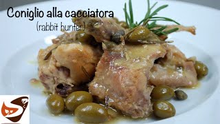 CONIGLIO ALLA CACCIATORA  Secondo di carne bianca buonissimo [upl. by Derraj]