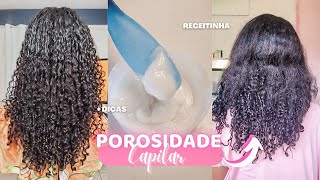 COMO RESOLVER A POROSIDADE CAPILAR 💦 DICAS E RECEITINHA  CACHEADAS E LISAS curlyhair cachos [upl. by Way]