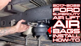 Air Lift Load Lifter 5000 Air Bag Install Ford Super Duty [upl. by Di]