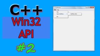 Windows GUI Programming with CC  Win32 API   Part 2  Menus [upl. by Kcirrez909]