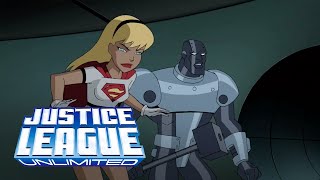 Supergirl y Steel esconden a Luthor de Amazo  Justice League Unlimited [upl. by Keele]