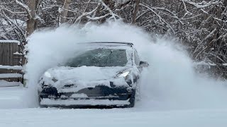 Happy New Year Tesla Model 3 In Snow w Nokian Tyres One AllSeason Tires  Do You Even Need Snows [upl. by Leen]