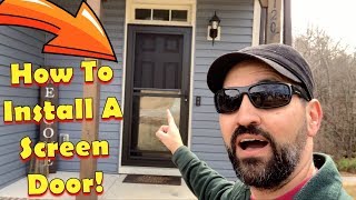 How To Install A Larson Front Porch Storm Door from Lowes [upl. by Khalsa]