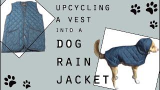 DIY  HOW TO make a DOG Rain Jacket with Hood [upl. by Swen]