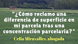 quot¿Cómo reclamo una diferencia de superficie en mi parcela tras una concentración parcelariaquot [upl. by Keily]