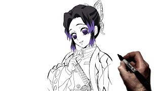 How To Draw Shinobu  Step By Step  Demon Slayer Kimetsu no Yaiba [upl. by Stanly]