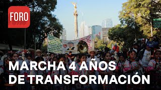 Marcha y mensaje de AMLO por sus 4 años de gobierno desde el Zócalo de CDMX [upl. by Deer]