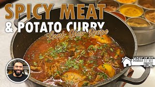 SPICY RED HOT MEAT amp POTATO RECIPE  HOMESTYLE LAMB CHOP CURRY [upl. by Montague491]