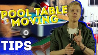 MOVING TIPS 2021  POOL TABLE MOVING  MOVING HACKS [upl. by Ddene]