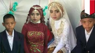 Pernikahan remaja 13 tahun dan 15 tahun jadi viral  TomoNews [upl. by Davida]