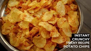 Potato Chips Recipe  Crunchy Instant Hot Wafers  Aloo Lays  CookingShooking [upl. by Bible]