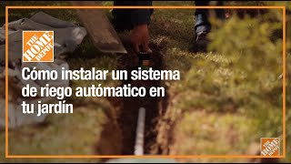 ¿Cómo instalar un sistema de riego automatico para jardín [upl. by Luapnhoj]