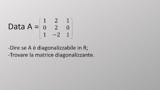 Esercizio svoltoDiagonalizzazione di matrici [upl. by Milo]