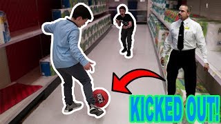 PLAYING KICKBALL IN WALMART KICKED OUT [upl. by Hynda151]