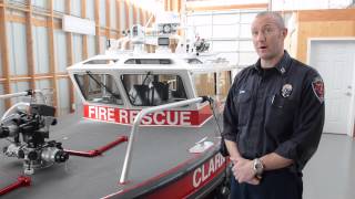 Clark County Fire amp Rescues new fire boat [upl. by Aillij]