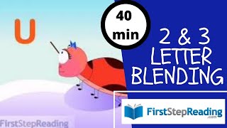 Blending Two and Three Letter Blending FirstStepReading Reading Phonics Blend Read Kindergarten [upl. by Adyela]