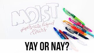 Papermate Liquid Flairs  Pen Review [upl. by Anitnerolf665]