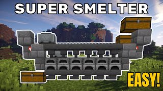 Fastest Super Smelter  Minecraft 120 JavaBedrock [upl. by Bopp]