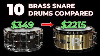 10 Brass Snare Drums Compared  From 349 to 2215 [upl. by Eiderf]