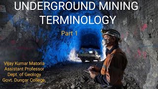 Underground Mining Terminology Part 1 [upl. by Shaine179]