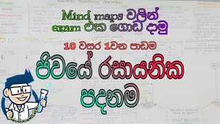 OL Science Sinhala  Mind maps  Grade 10 unit 1  ජීවයේ රසායනික පදනම  GCE OL Science Lesson [upl. by Ardnik]