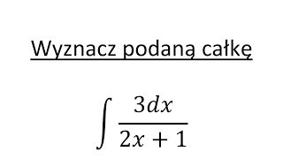 Całki funkcji wymiernych cz1 [upl. by Aztiley]