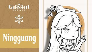 How to Draw Ningguang [upl. by Beberg154]