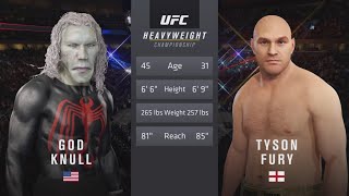 Tyson Fury vs God Knull  EA Sports UFC 4  Boxing Club 🥊 [upl. by Trefler821]