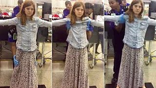 Extended Footage of 10 year old’s TSA pat down for leaving juice in bag [upl. by Yrolam531]