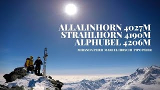 Skitour Allalinhorn Strahlhorn Alphubel [upl. by Bergstrom]