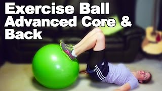 6 Exercise Ball Workout for Back Pain [upl. by Amehsat]