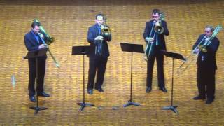 Quartet for Trombones Leslie Bassett [upl. by Yortal]