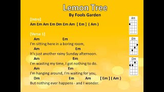 Lemon Tree  Fools Garden Ukulele Play Along [upl. by Nlycaj]