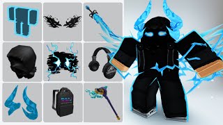 12 FREE BLACK AND BLUE ITEMS ROBLOX NEW 2023 [upl. by Amandie]