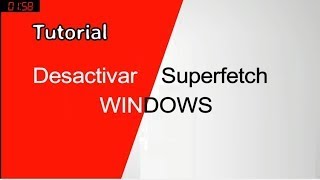 Cómo activar o desactivar Superfetch Windows sysmain [upl. by Lenod]