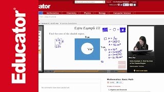 Basic Math Area of a Circle [upl. by Anaibib453]