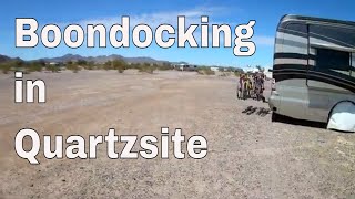 Boondocking with Class A Near Quartzsite Arizona [upl. by Forrester]