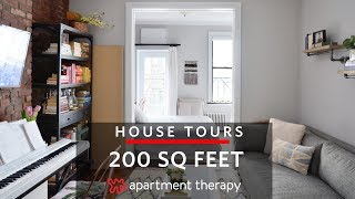 A 200SquareFoot Studio  House Tours  Apartment Therapy [upl. by Risay]