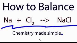 How to Balance Na  Cl2  NaCl [upl. by Ralina228]