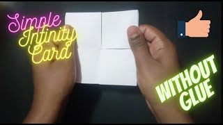 How to make Never Ending Card simple Infinity CardEndless card without glue A4 sheet [upl. by Sadie]