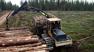 Tigercat 1085C unloading pulpwood [upl. by Guy109]