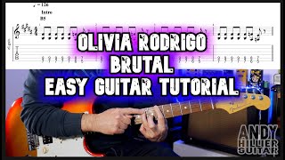 Olivia Rodrigo  Brutal Guitar Tutorial Lesson [upl. by Sheaff490]